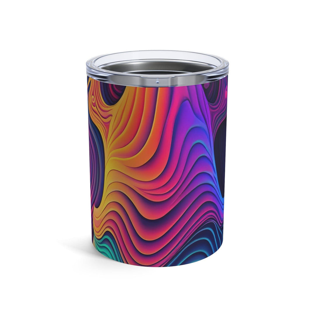 Insulated Tumbler 10oz Vibrant Psychedelic Kaleidoscope Boho Print - Decorative