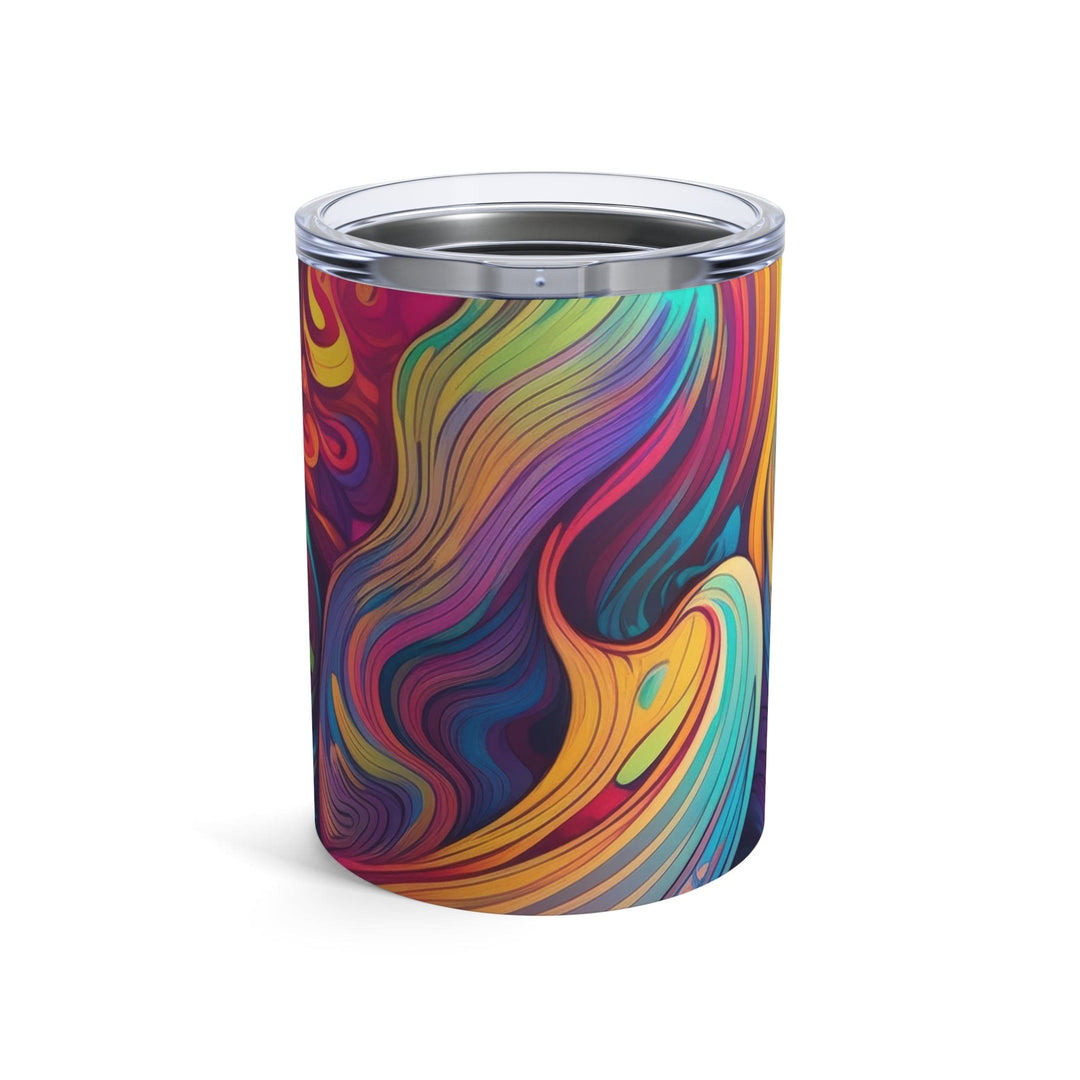 Insulated Tumbler 10oz Vibrant Psychedelic Kaleidoscope Boho Print - Decorative