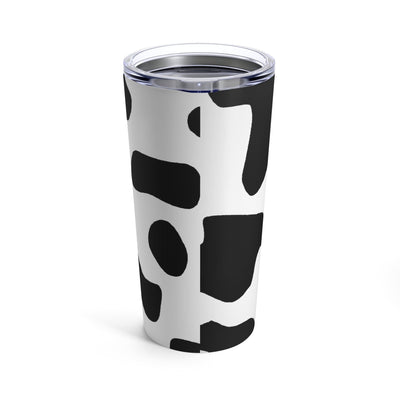 Insulated Tumbler 20oz Black And White Cow Print - Mug