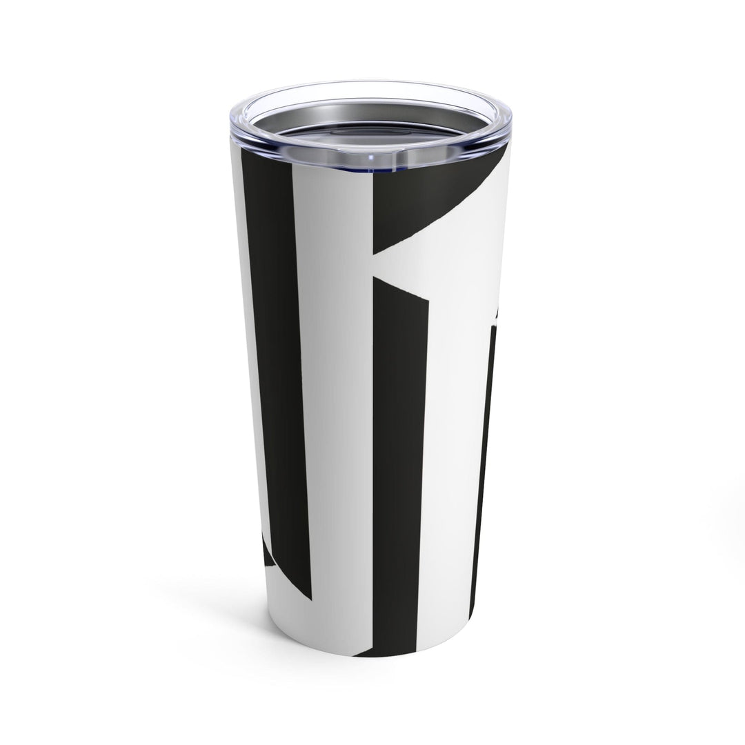 Insulated Tumbler 20oz Black And White Geometric Pattern - Decorative