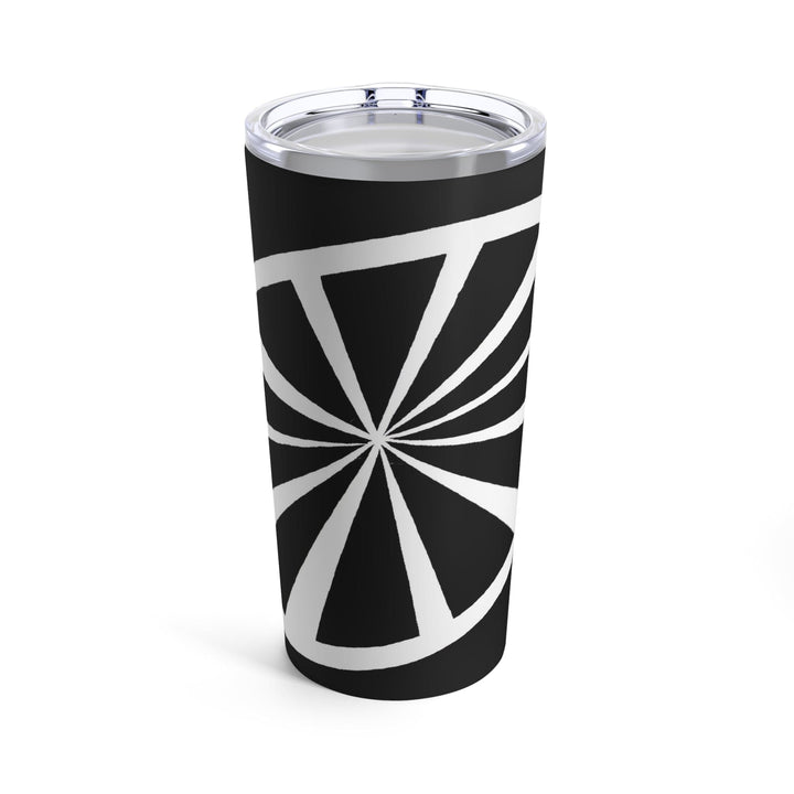 Insulated Tumbler 20oz Black And White Geometric Pattern - Decorative