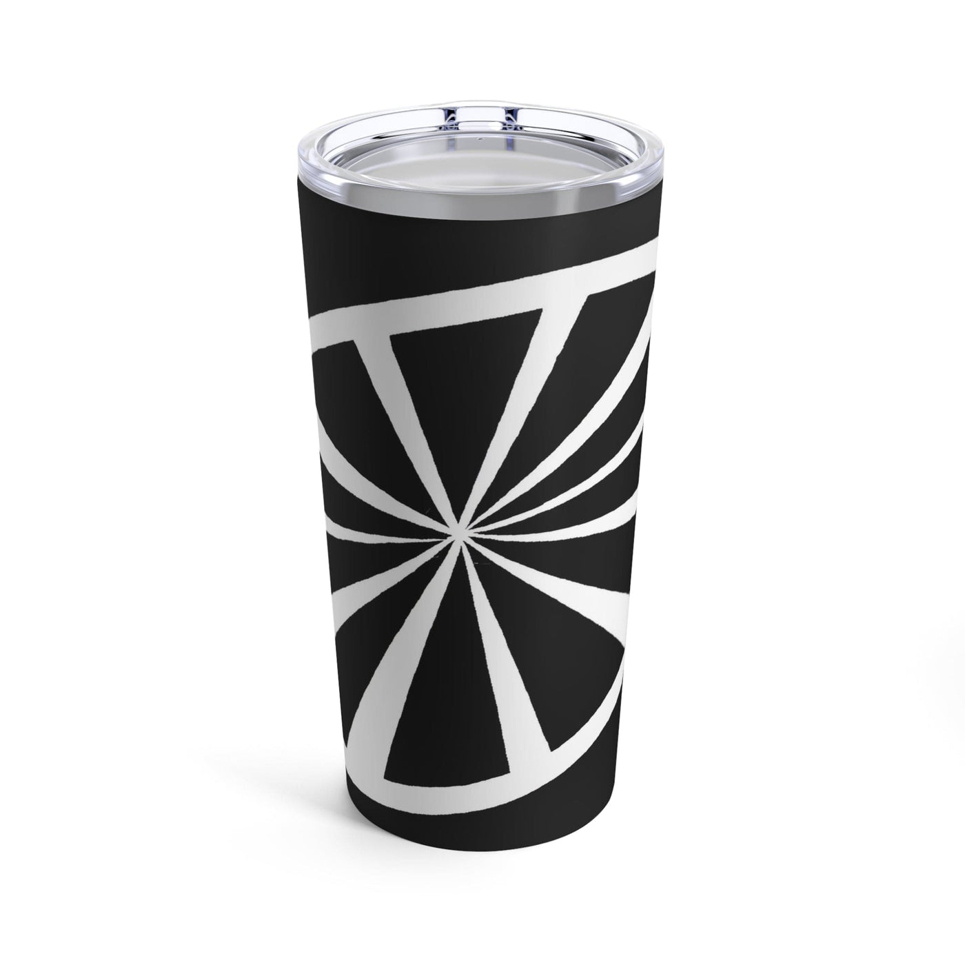 Insulated Tumbler 20oz Black And White Geometric Pattern - Mug