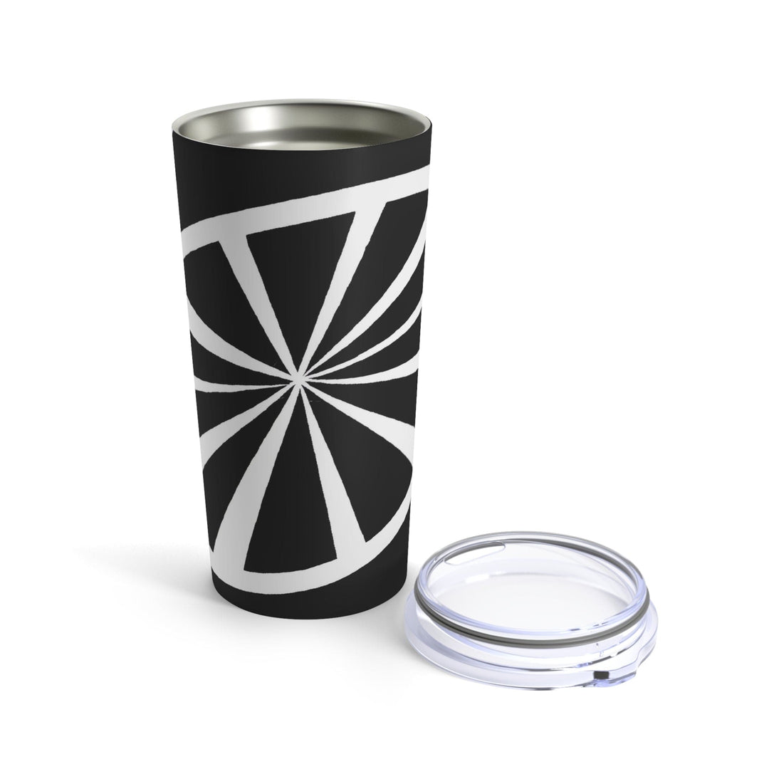 Insulated Tumbler 20oz Black And White Geometric Pattern - Decorative