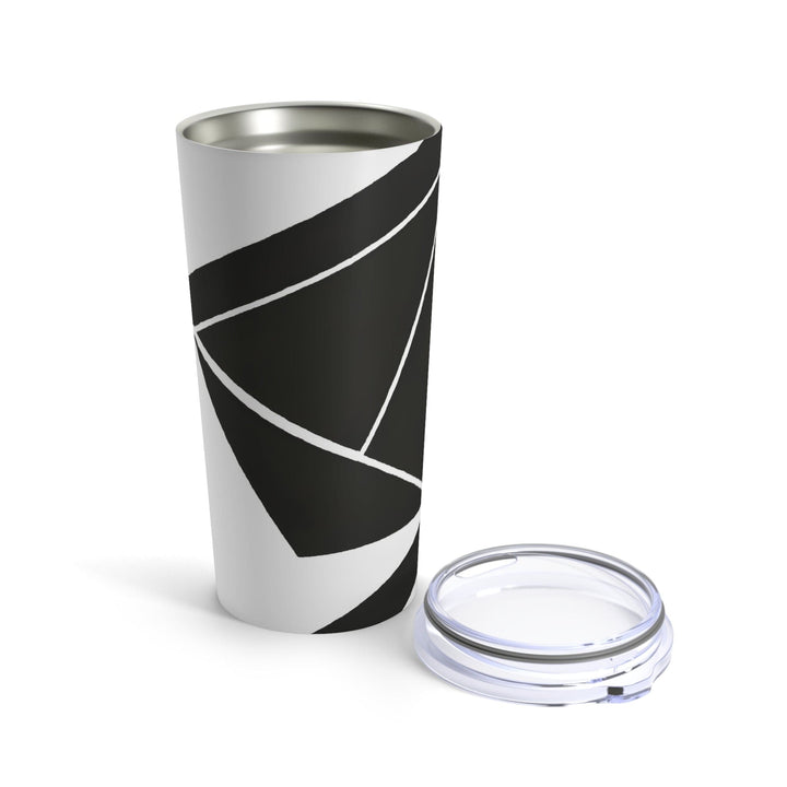 Insulated Tumbler 20oz Black And White Geometric Pattern - Decorative