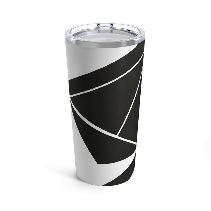 Insulated Tumbler 20oz Black And White Geometric Pattern - Decorative