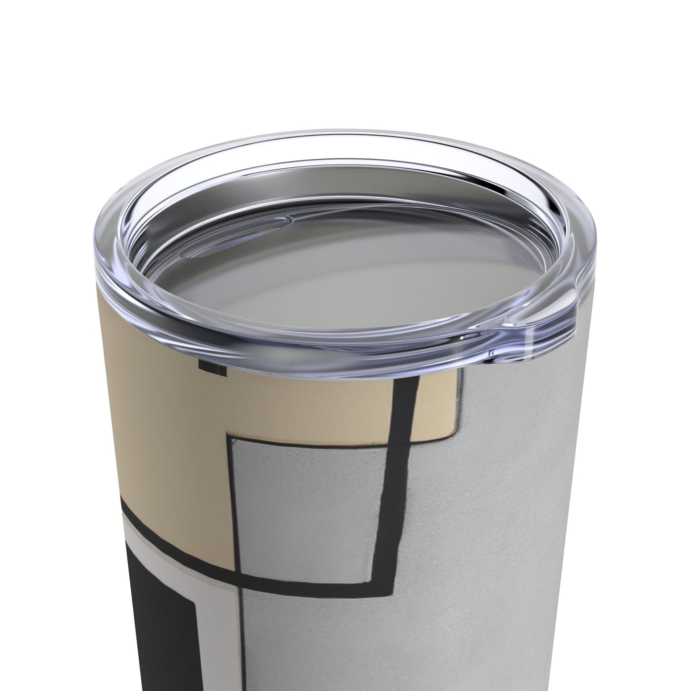 Insulated Tumbler 20oz Black Grey Abstract Pattern - Mug
