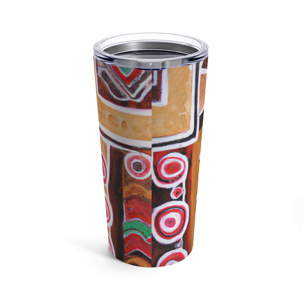 Insulated Tumbler 20oz Brown Orange Green Aztec Pattern - Decorative | Tumblers