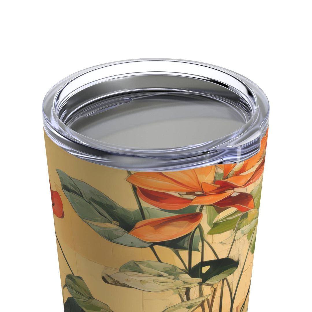 Insulated Tumbler 20oz Earthy Rustic Potted Plants Print - Decorative