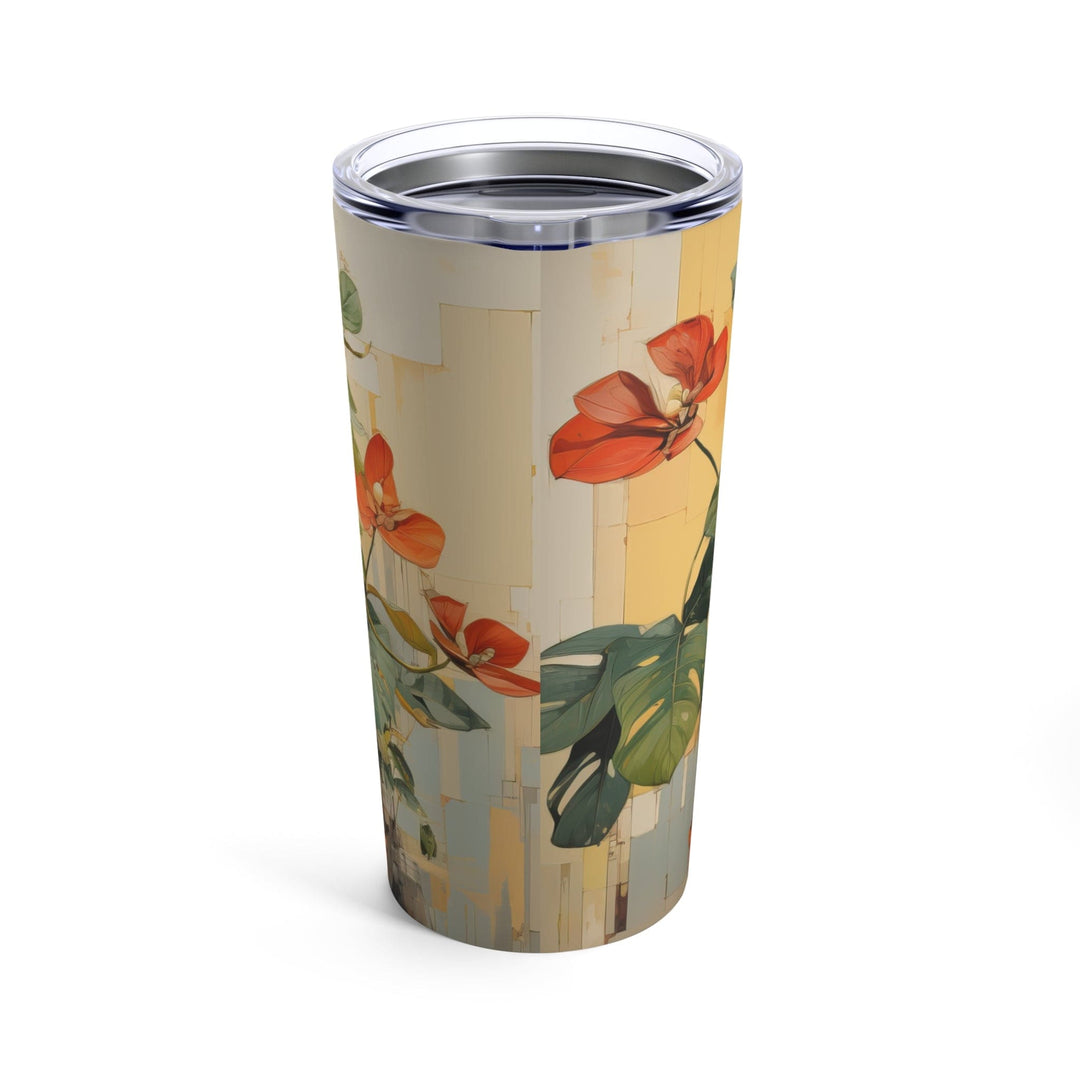 Insulated Tumbler 20oz Earthy Rustic Potted Plants Print - Decorative