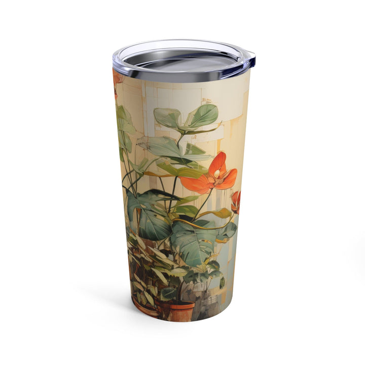 Insulated Tumbler 20oz Earthy Rustic Potted Plants Print - Decorative