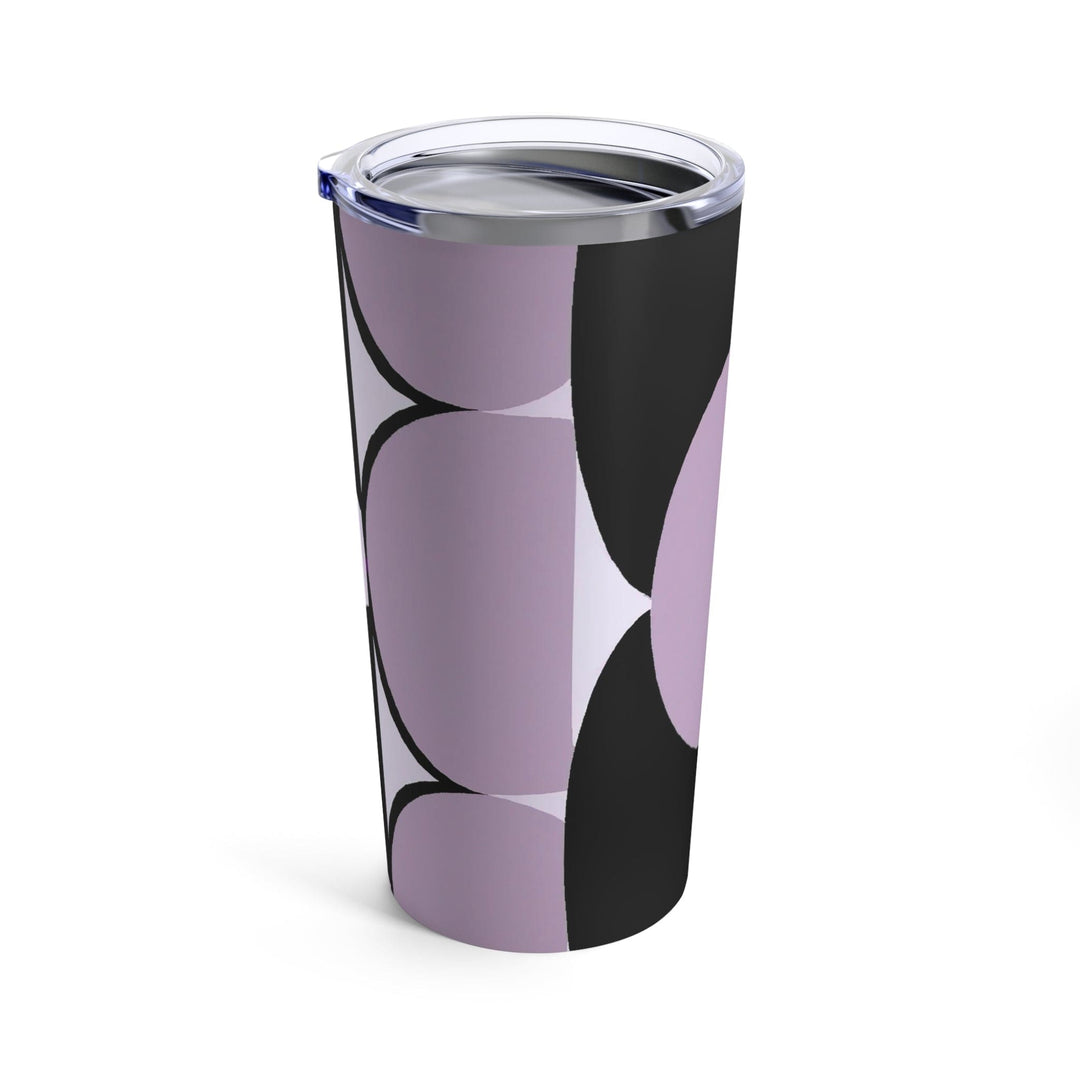 Insulated Tumbler 20oz Geometric Lavender And Black Pattern - Decorative