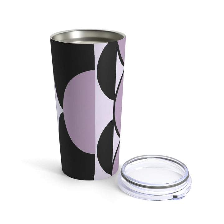 Insulated Tumbler 20oz Geometric Lavender And Black Pattern - Decorative