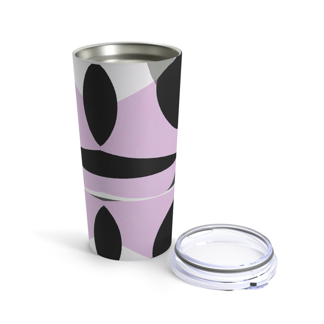 Insulated Tumbler 20oz Geometric Lavender and Black Pattern - Decorative