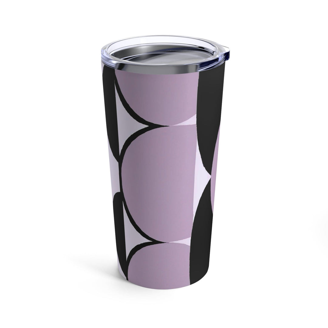 Insulated Tumbler 20oz Geometric Lavender And Black Pattern - Decorative