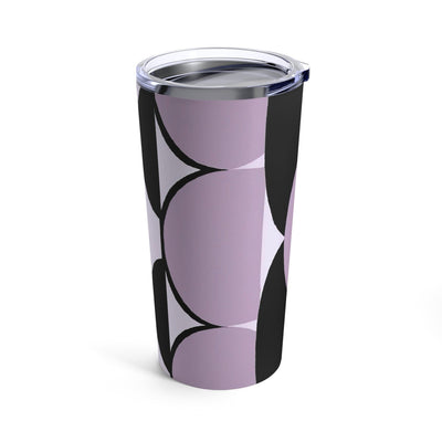 Insulated Tumbler 20oz Geometric Lavender And Black Pattern - Mug