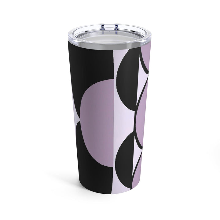 Insulated Tumbler 20oz Geometric Lavender And Black Pattern - Decorative