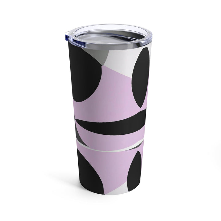 Insulated Tumbler 20oz Geometric Lavender And Black Pattern - Decorative