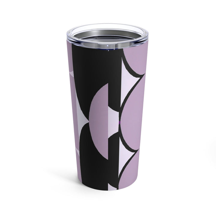 Insulated Tumbler 20oz Geometric Lavender And Black Pattern - Decorative