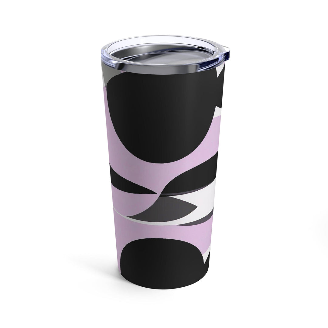 Insulated Tumbler 20oz Geometric Lavender And Black Pattern - Decorative