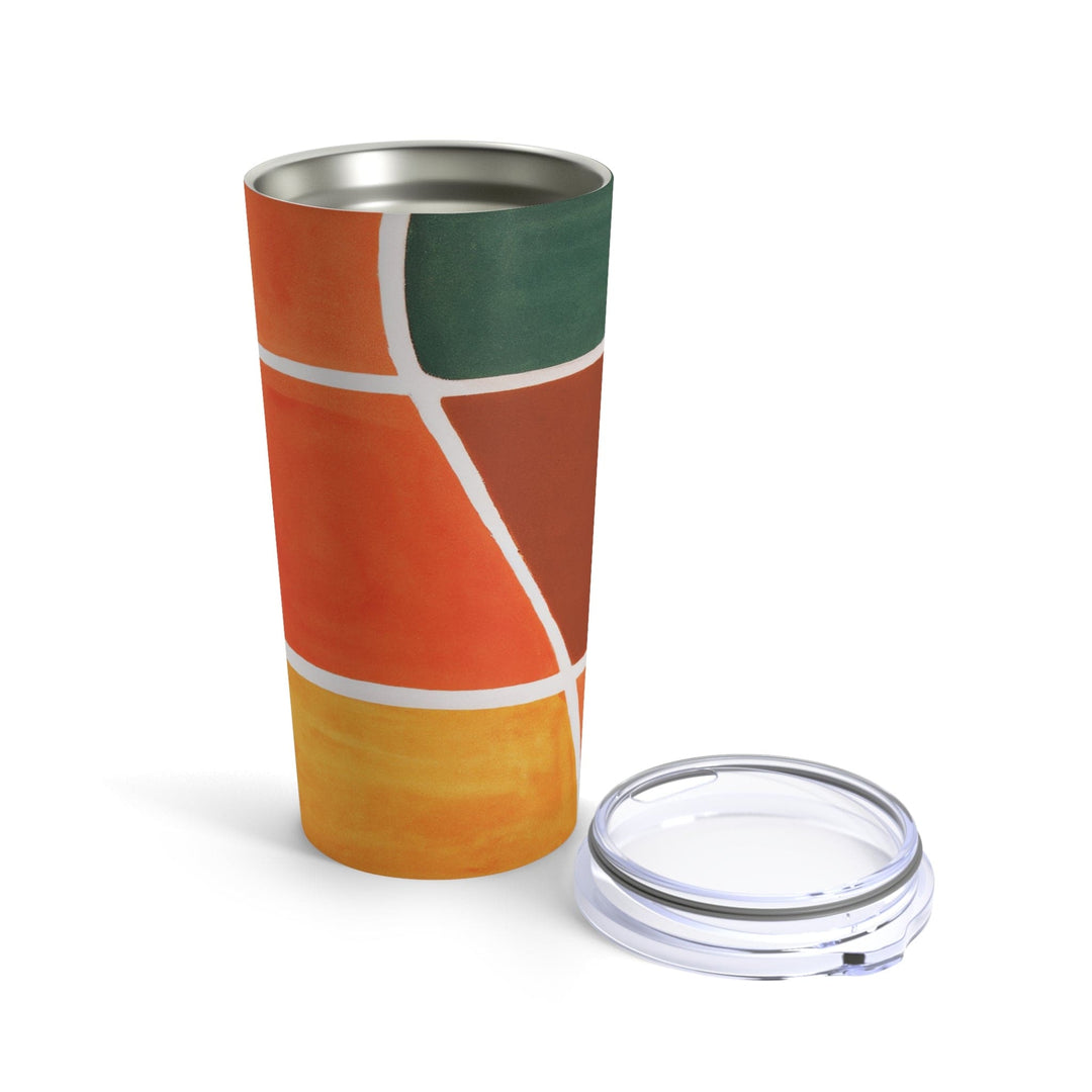 Insulated Tumbler 20oz Orange Green Boho Pattern - Decorative | Tumblers | 20oz