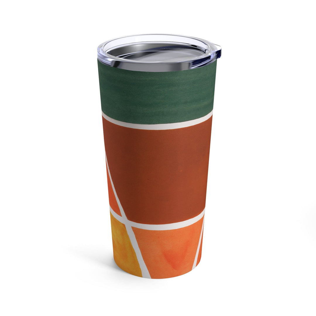 Insulated Tumbler 20oz Orange Green Boho Pattern - Decorative | Tumblers | 20oz