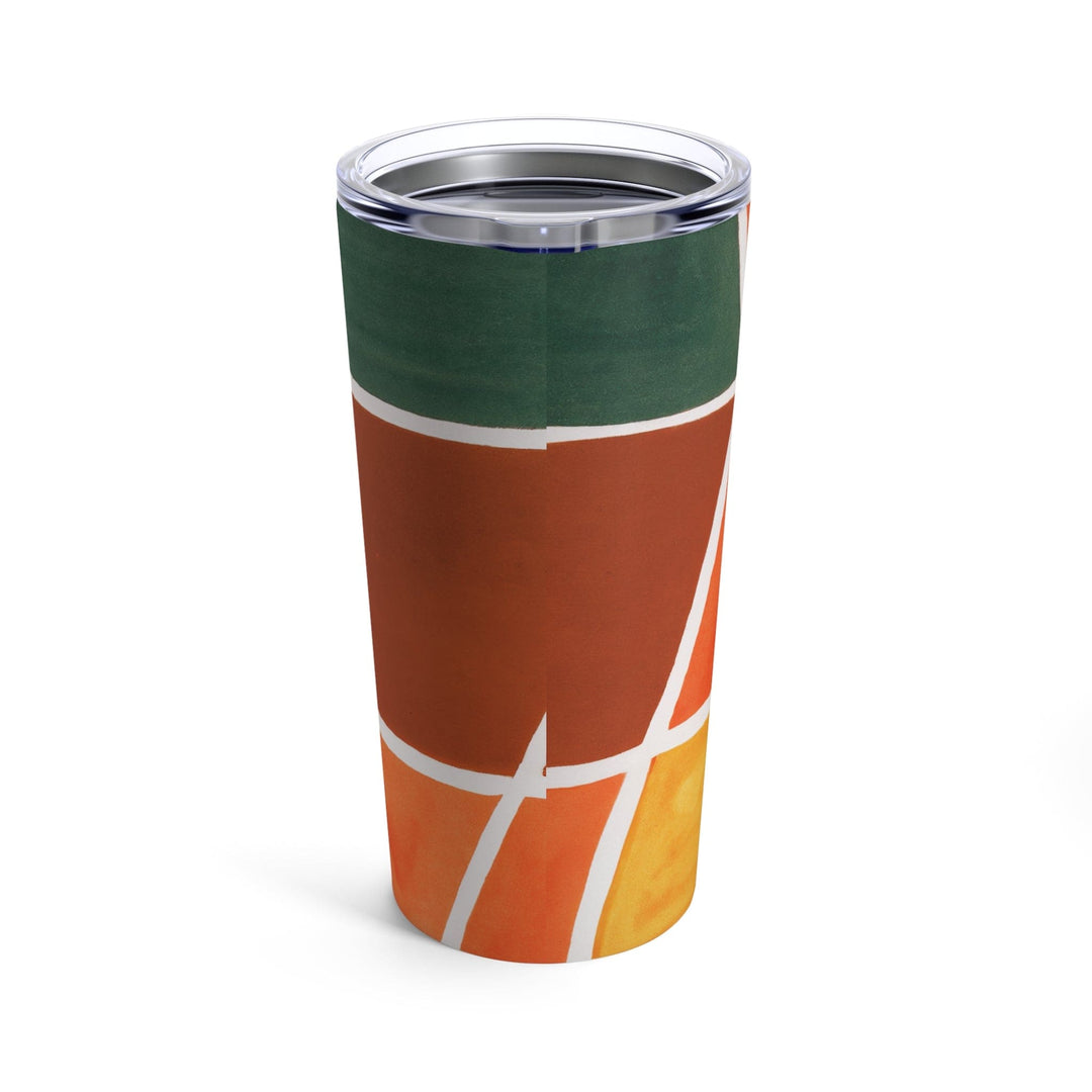 Insulated Tumbler 20oz Orange Green Boho Pattern - Decorative | Tumblers | 20oz