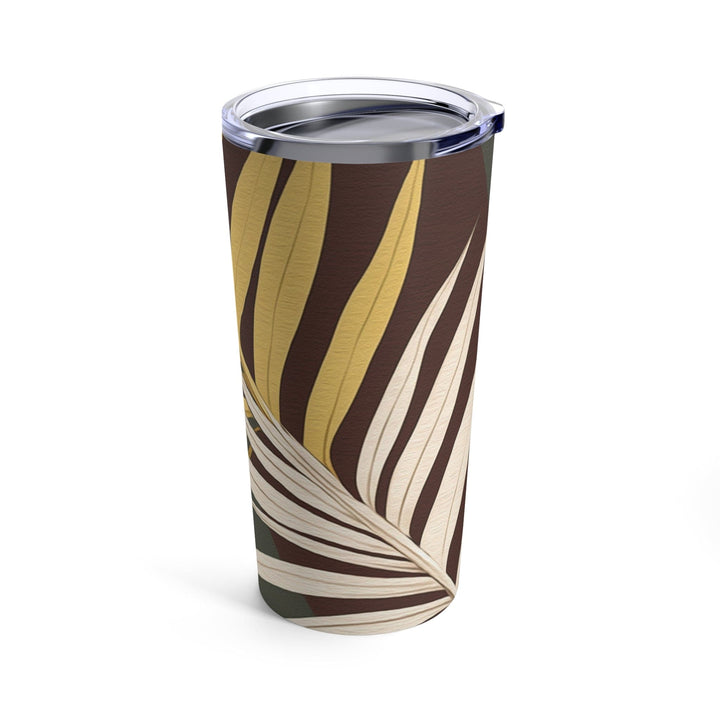 Insulated Tumbler 20oz Palm Tree Leaves Yellow And Green Illustration