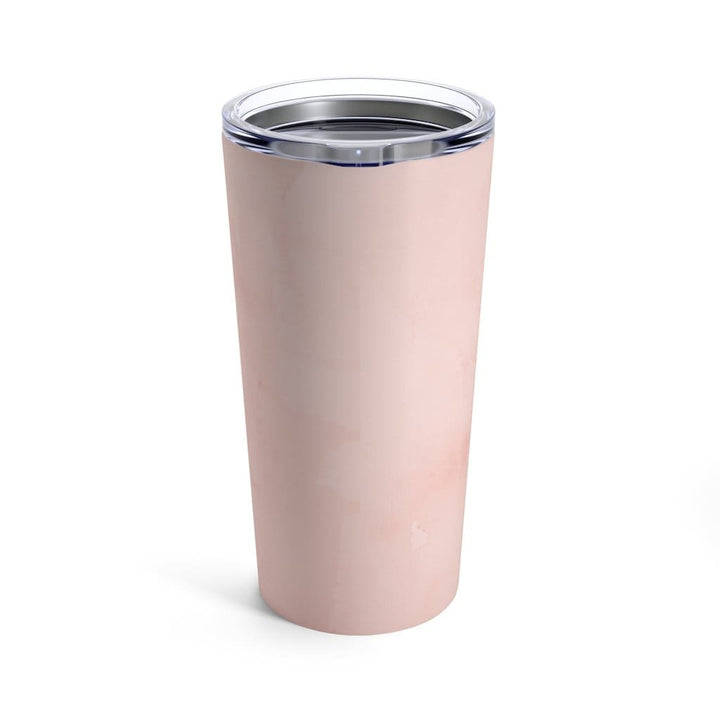 Insulated Tumbler - 20oz Peach Marble Hello Peace Travel Mug - Decorative