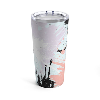 Insulated Tumbler 20oz Pink Black Abstract Pattern - Mug