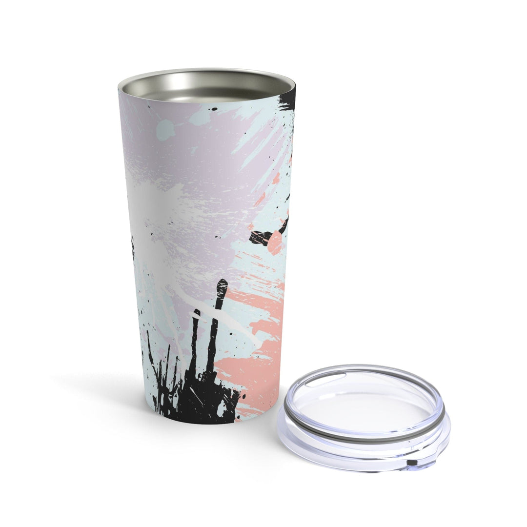 Insulated Tumbler 20oz Pink Black Abstract Pattern - Decorative | Tumblers