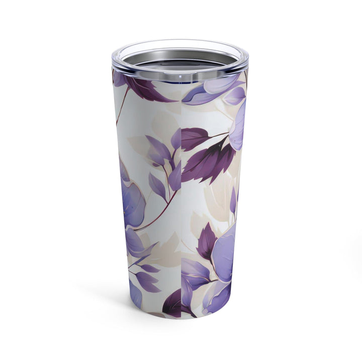 Insulated Tumbler 20oz Purple And Violet Botanical Blooms: Floral Illustration