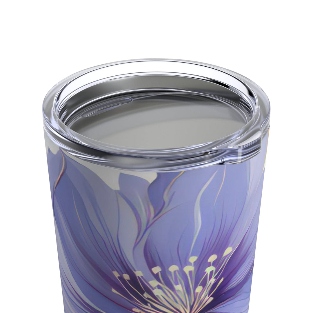 Insulated Tumbler 20oz Purple And Violet Botanical Blooms: Floral Illustration