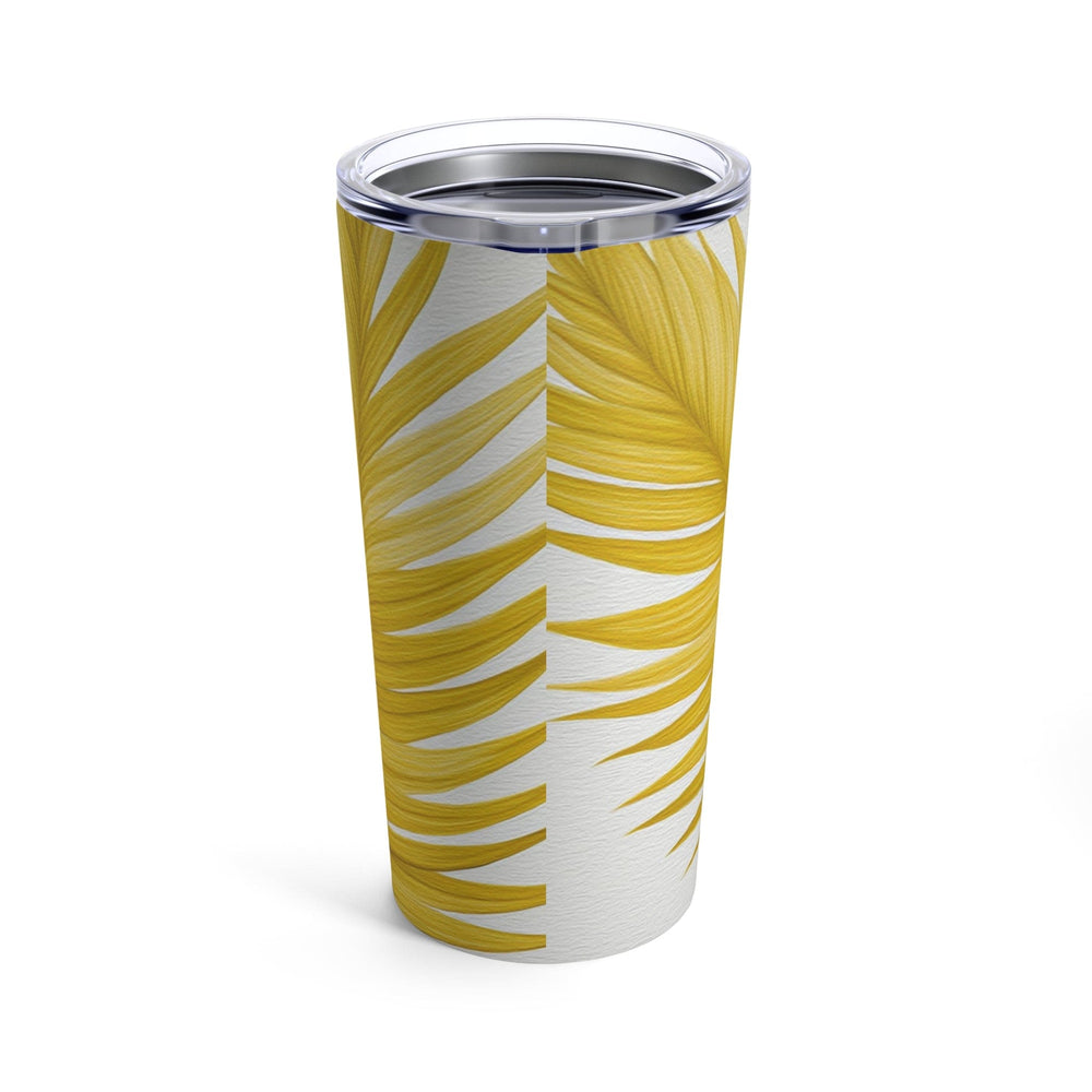 Insulated Tumbler 20oz Yellow Palm Leaves - Decorative | Tumblers | 20oz