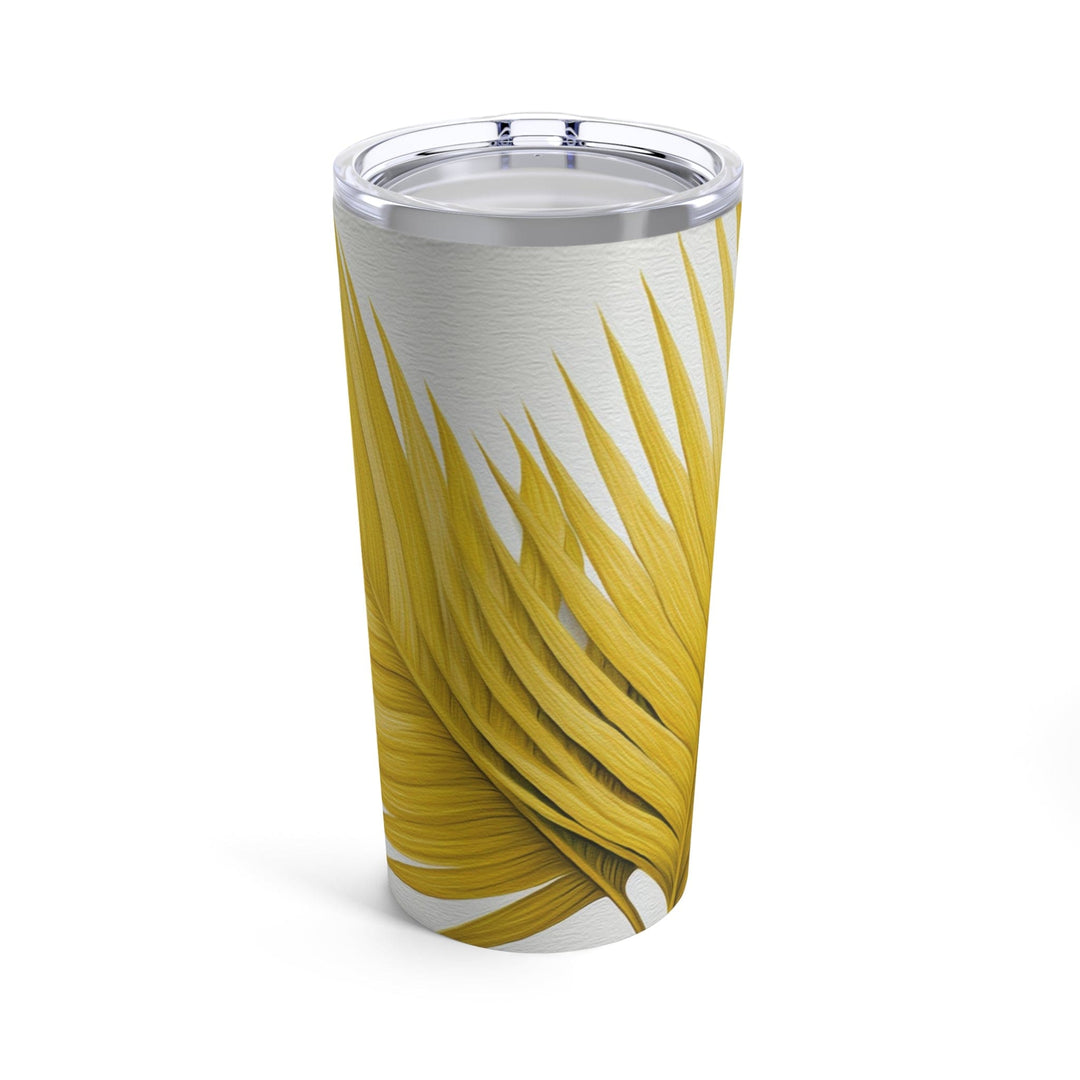 Insulated Tumbler 20oz Yellow Palm Leaves - Decorative | Tumblers | 20oz