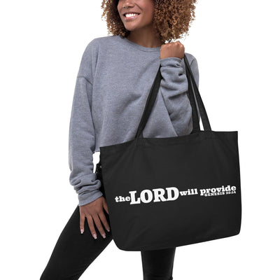 Large Canvas Tote Bag - The Lord Will Provide Genesis 22:14 Christian