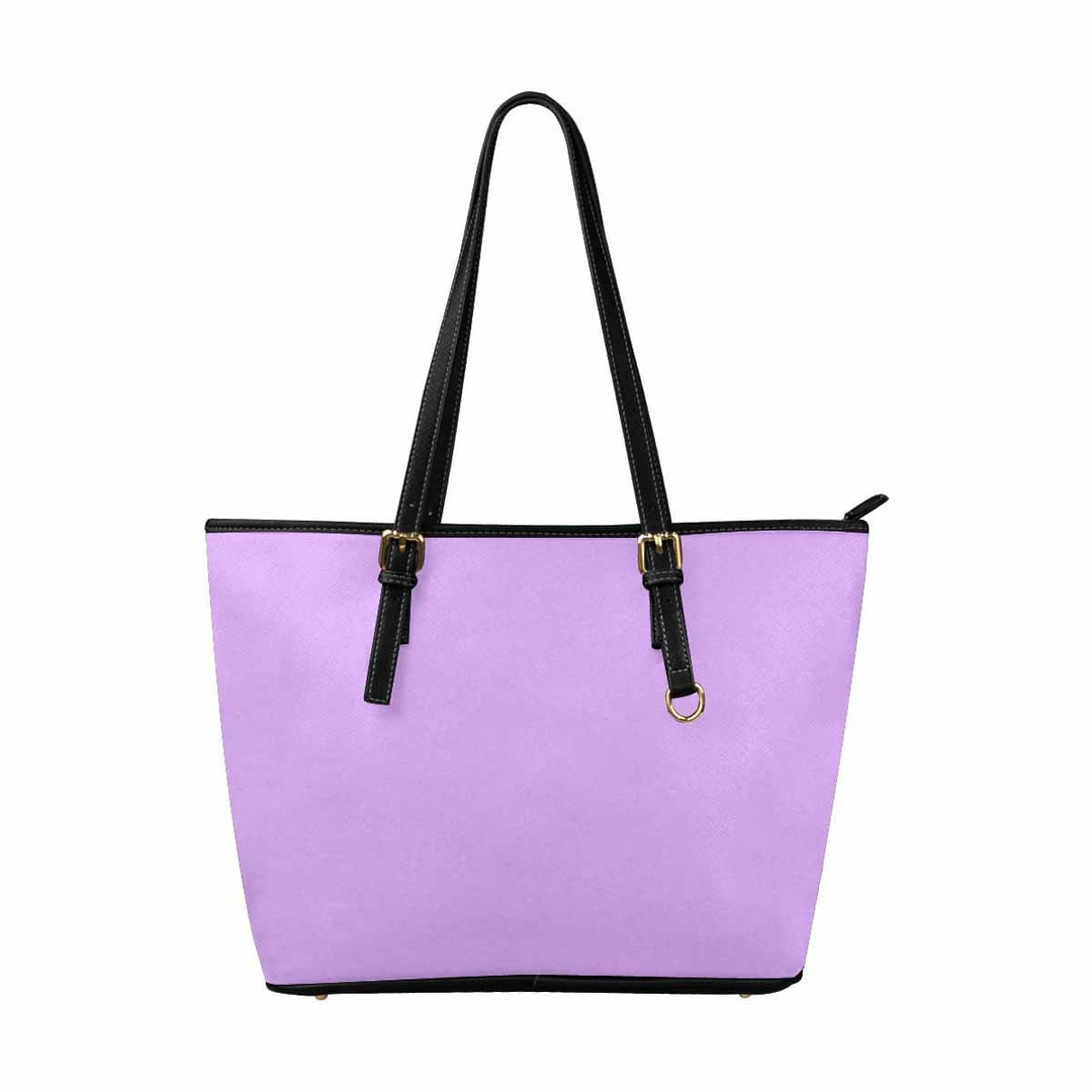 Large Leather Tote Bag with Zipper Light Purple - Deals | Accessories