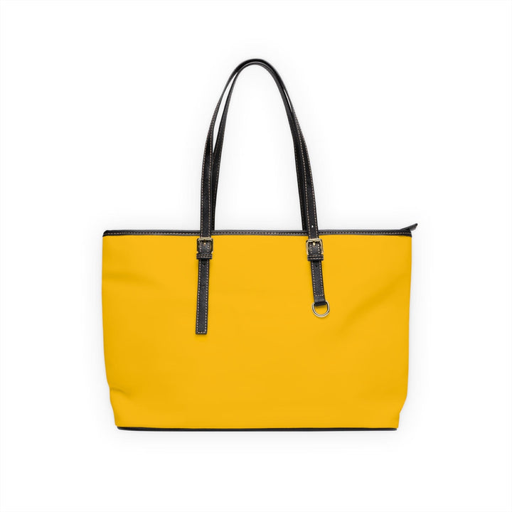 Large Leather Tote Shoulder Bag - Golden Yellow - Bags/Leather Tote Bags