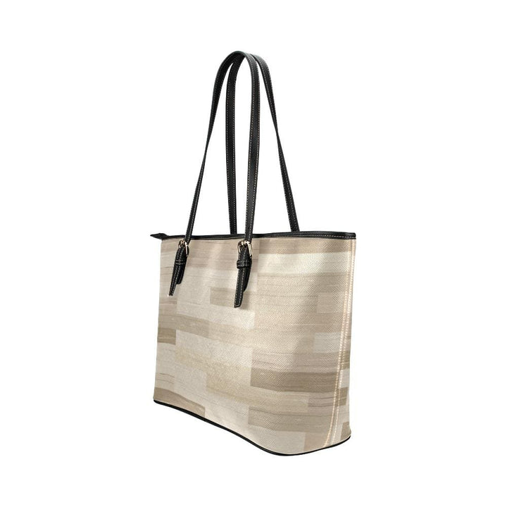 Large Leather Tote Shoulder Bag - Tote Bagstan Wood Pattern Illustration Bag