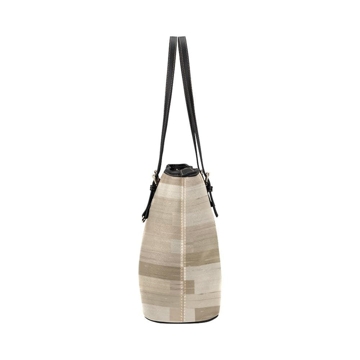 Large Leather Tote Shoulder Bag - Tote Bagstan Wood Pattern Illustration Bag