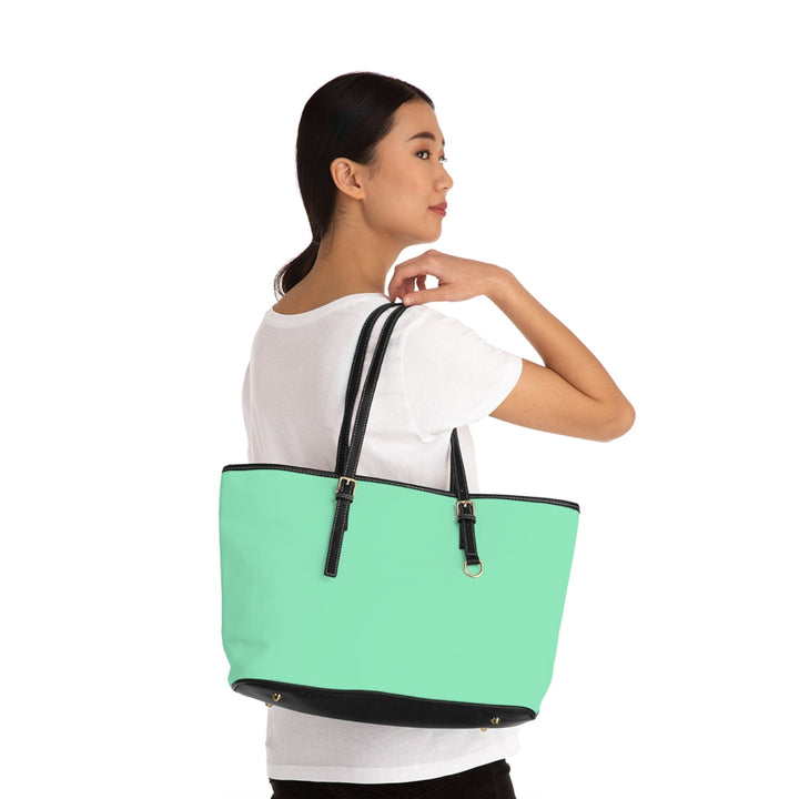 Large Leather Tote Shoulder Bag Seafoam Green - Bags | Leather Tote Bags