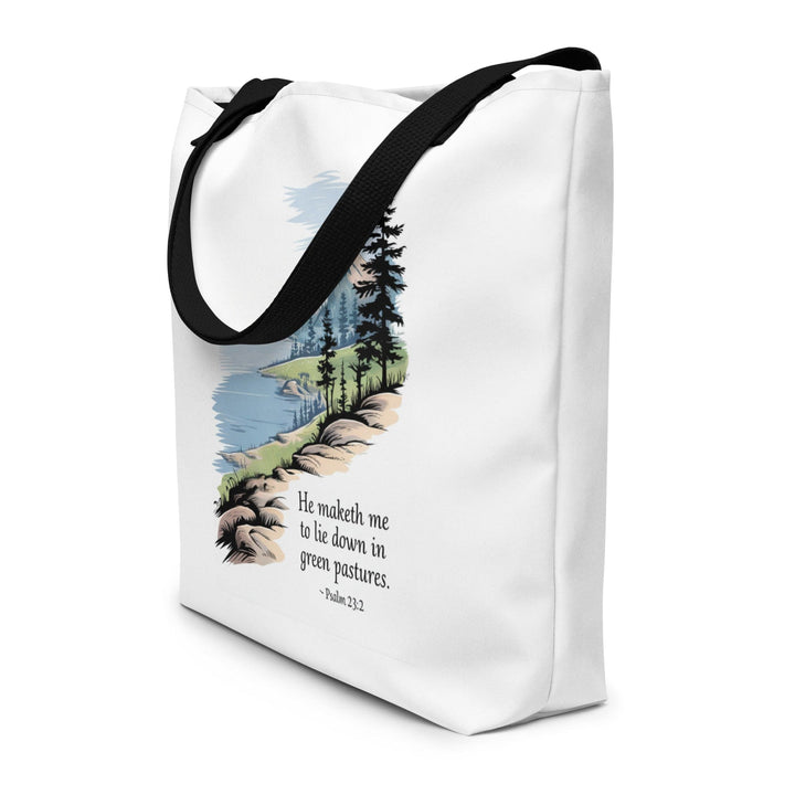 Large Tote Bag with Inspirational Print