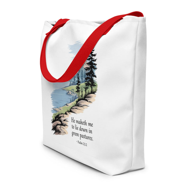 Large Tote Bag with Inspirational Print
