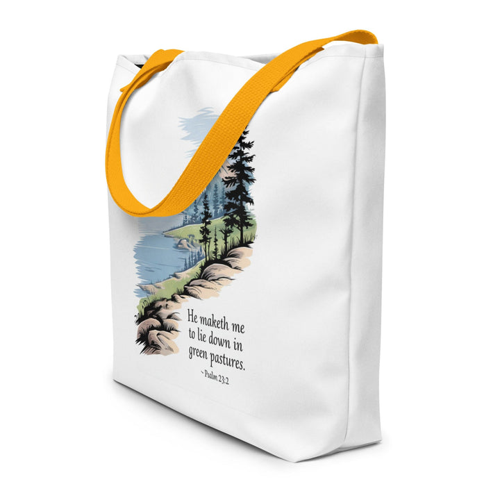 Large Tote Bag with Inspirational Print