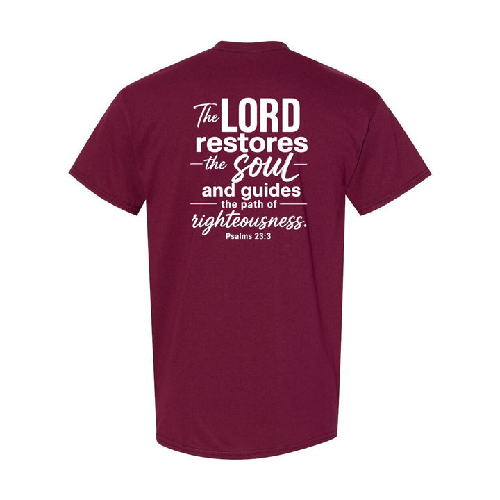 Graphic T-Shirt Inspirational Apparel inspired by Biblical Scripture Psalm 23:3