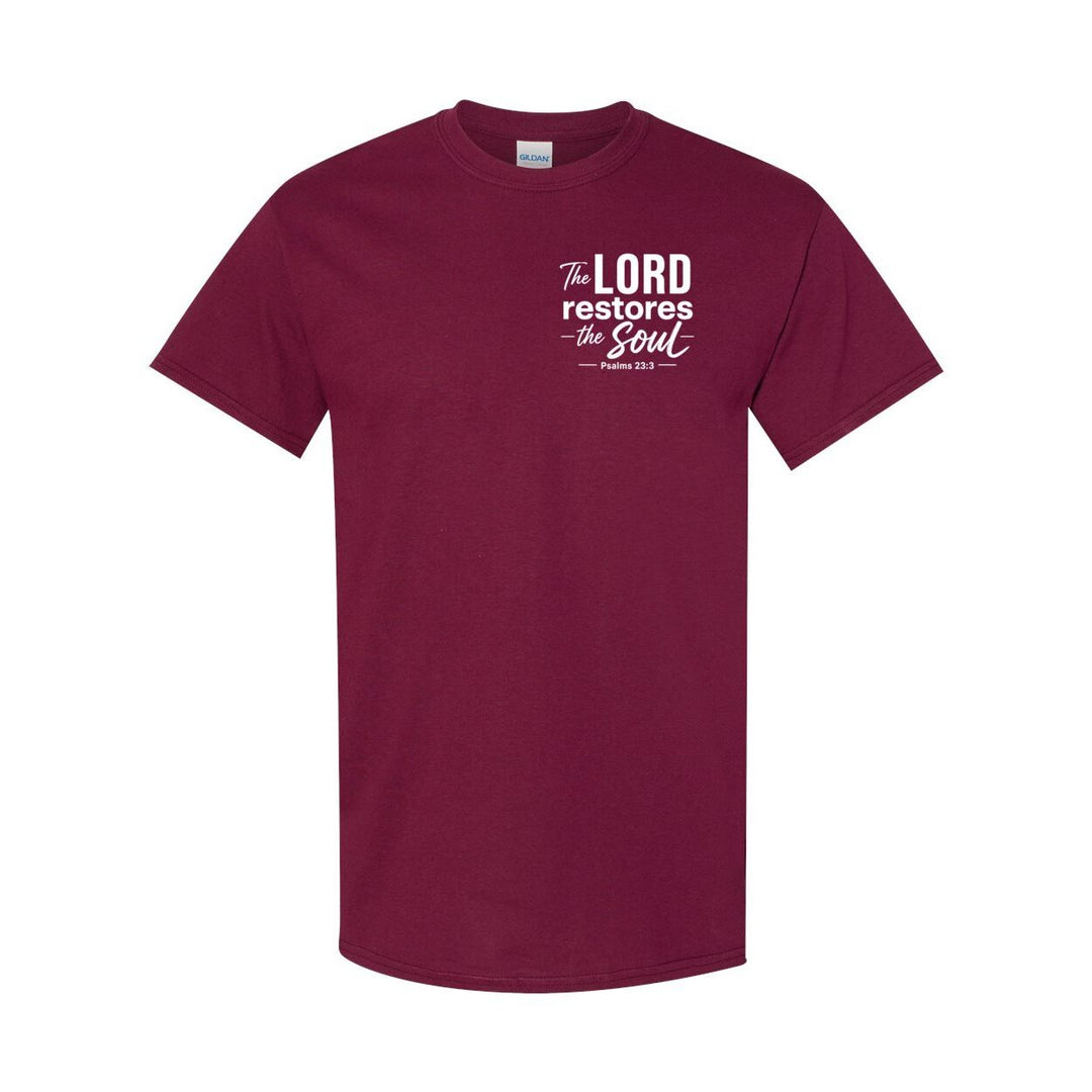 Graphic T-Shirt Inspirational Apparel inspired by Biblical Scripture Psalm 23:3