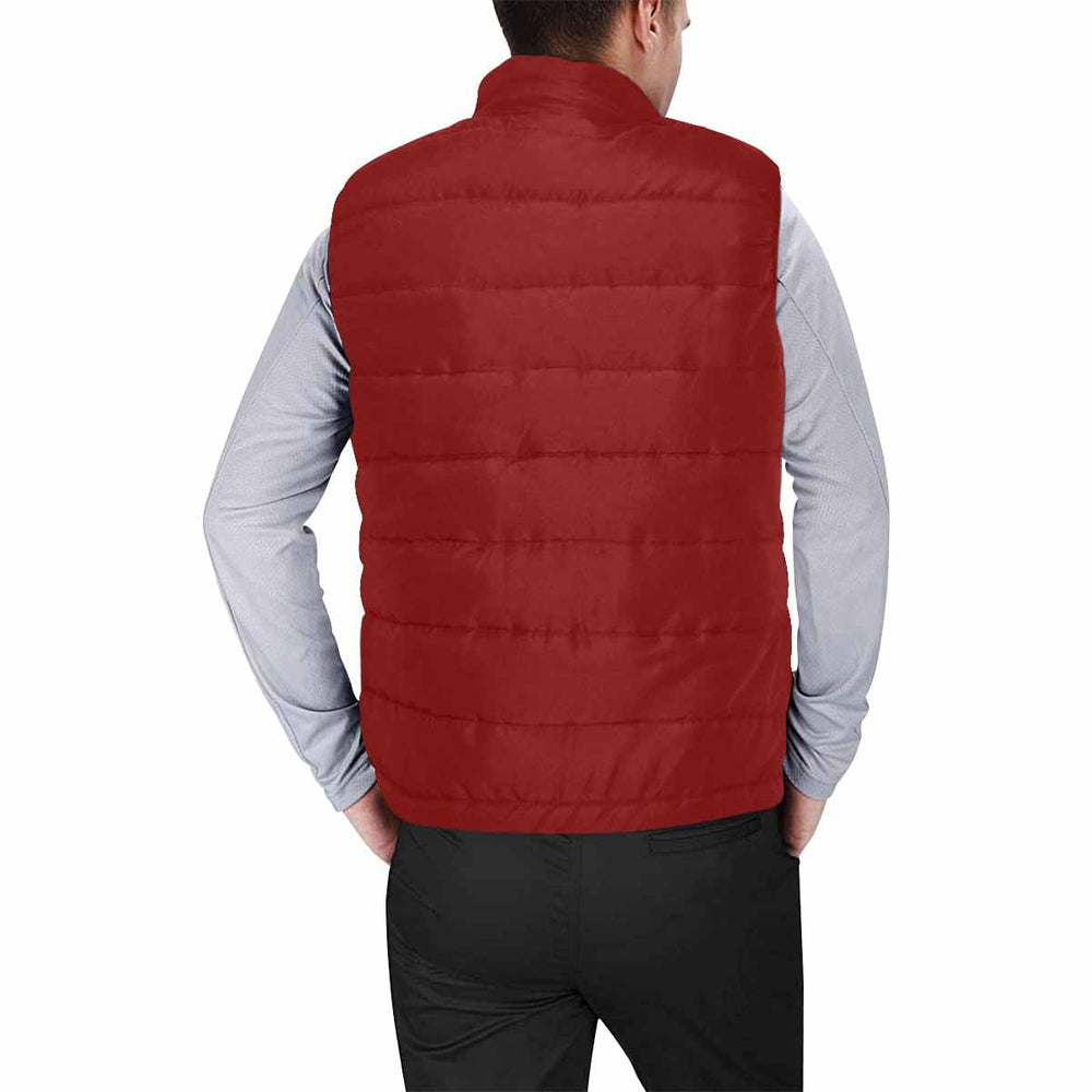 Maroon Red Mens Padded Vest - Mens | Vests