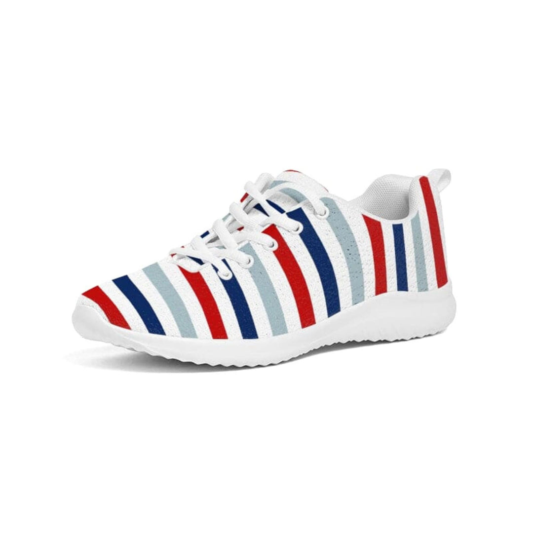 Mens Athletic Sneakers Red White Blue Striped Running Shoes - Mens | Sneakers