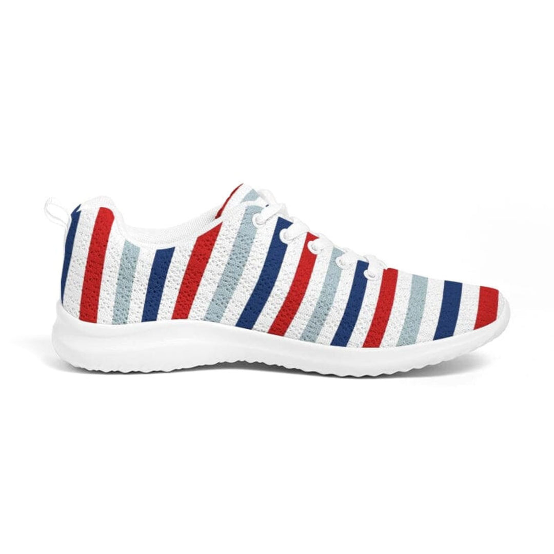 Mens Athletic Sneakers Red White Blue Striped Running Shoes - Mens | Sneakers