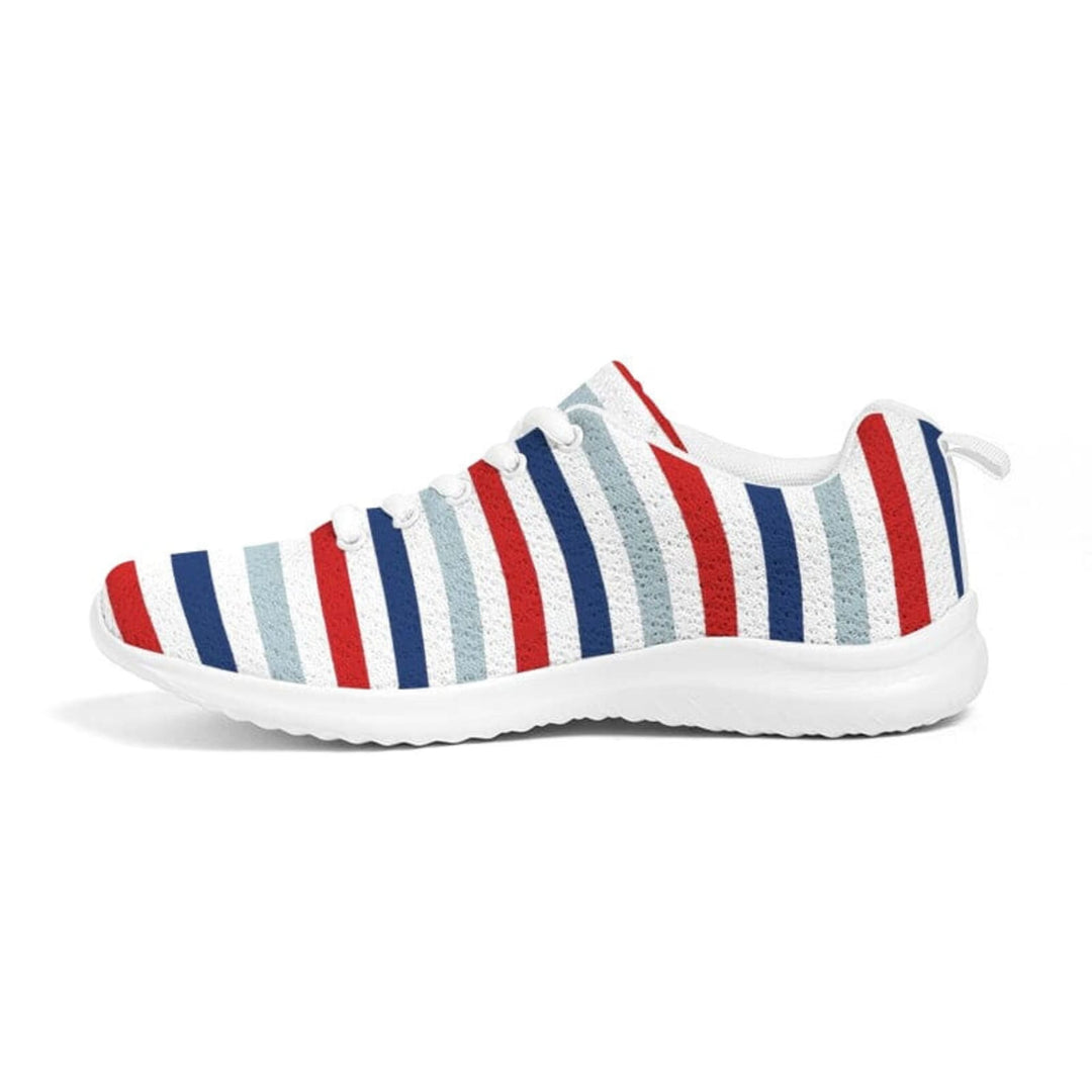 Mens Athletic Sneakers Red White Blue Striped Running Shoes - Mens | Sneakers