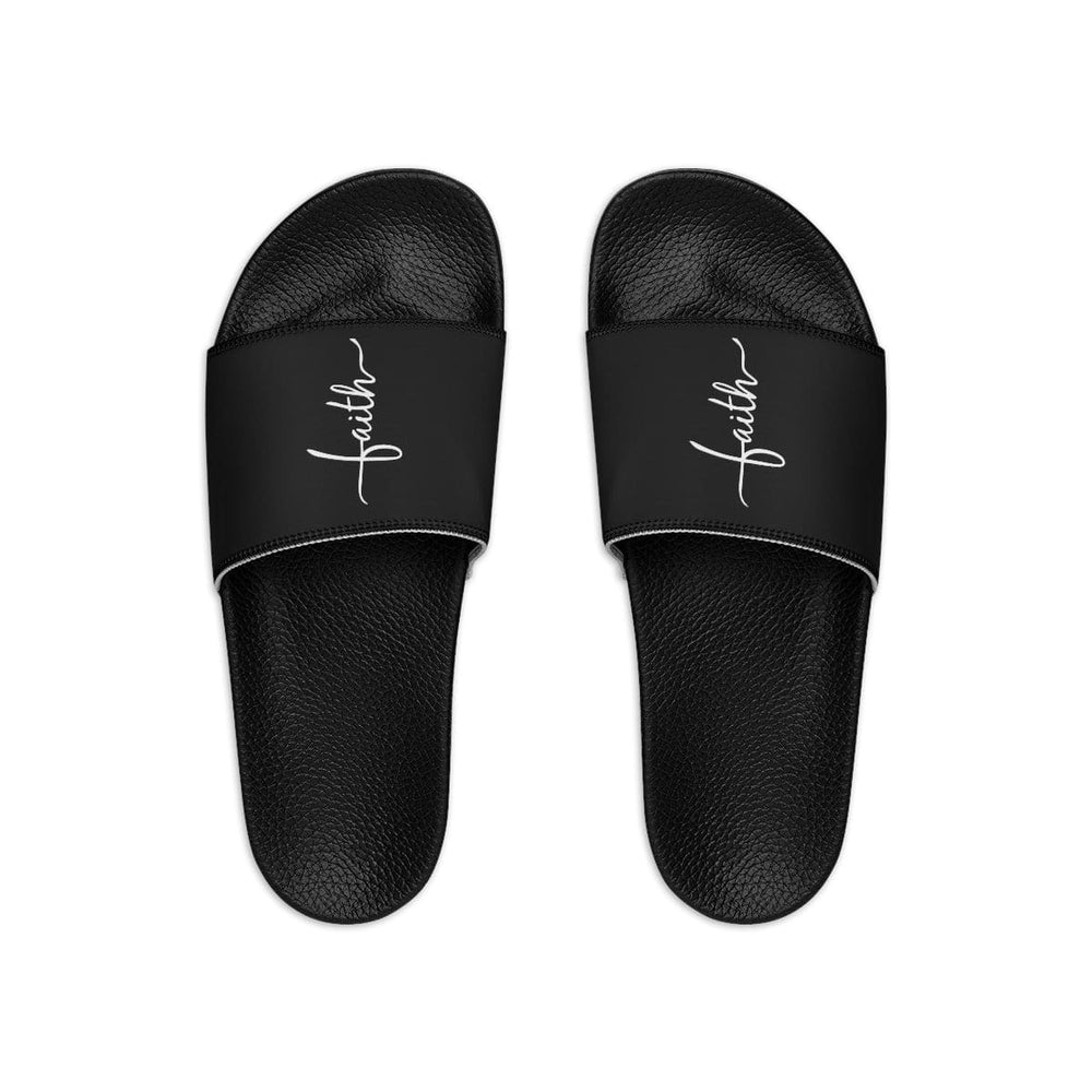 Mens Black Slide Sandals Faith Christian Inspiration - Mens | Slides